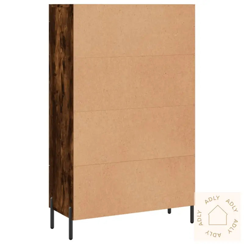 Highboard Røkt Eik 69,5X31X115 Cm Konstruert Tre
