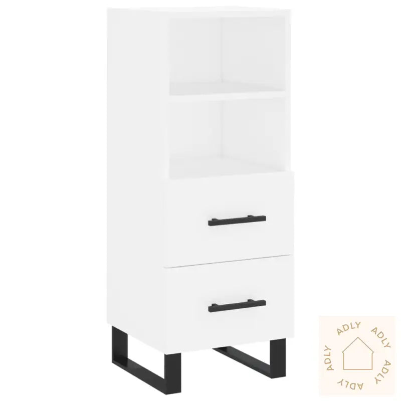 Highboard Hvit 34,5X34X180 Cm Konstruert Tre