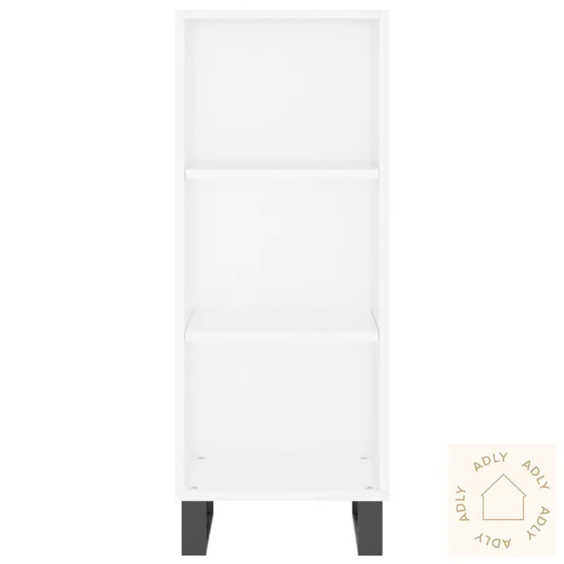 Highboard Hvit 34,5X34X180 Cm Konstruert Tre
