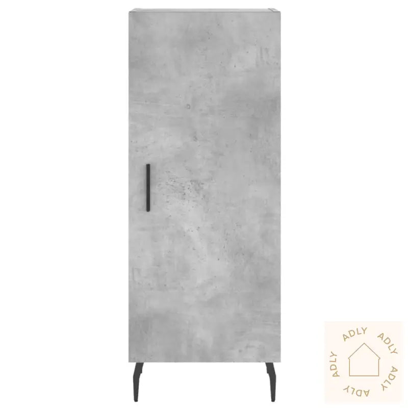 Highboard Betonggrå 34,5X34X180 Cm Konstruert Tre