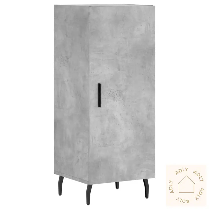 Highboard Betonggrå 34,5X34X180 Cm Konstruert Tre