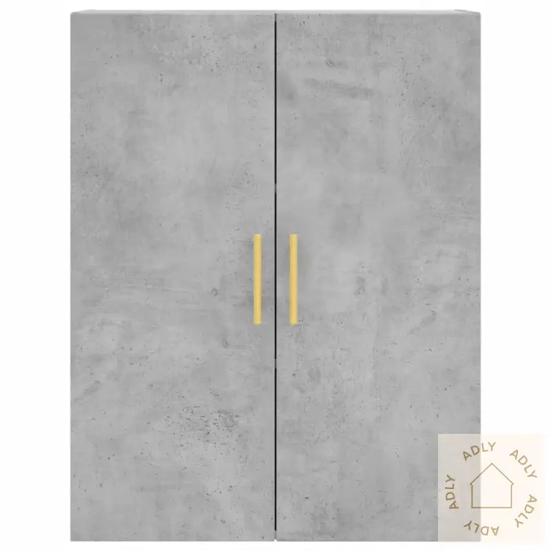 Highboard Betonggrå 69,5X34X180 Cm Konstruert Tre