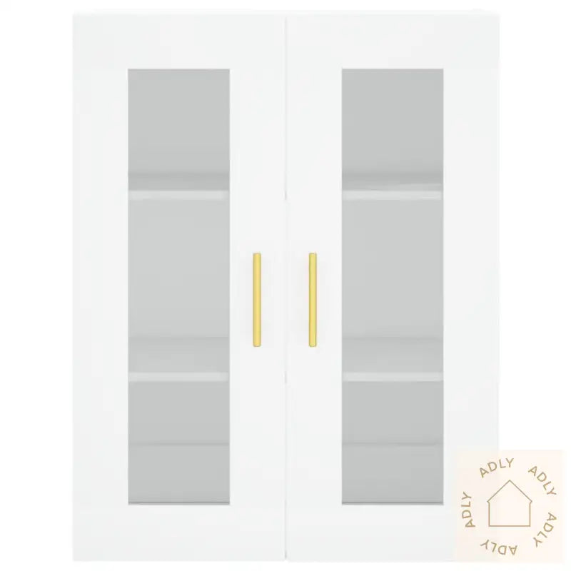 Highboard Hvit 69,5X34X180 Cm Konstruert Tre