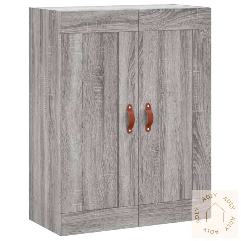 Highboard Grå Sonoma 69,5X34X180 Cm Konstruert Tre