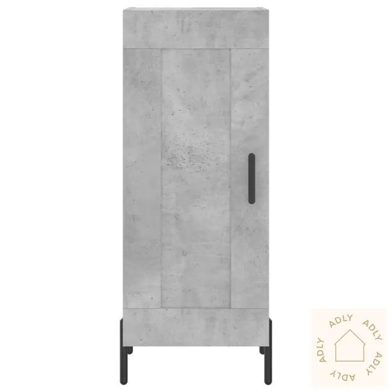 Highboard Betonggrå 34,5X34X180 Cm Konstruert Tre
