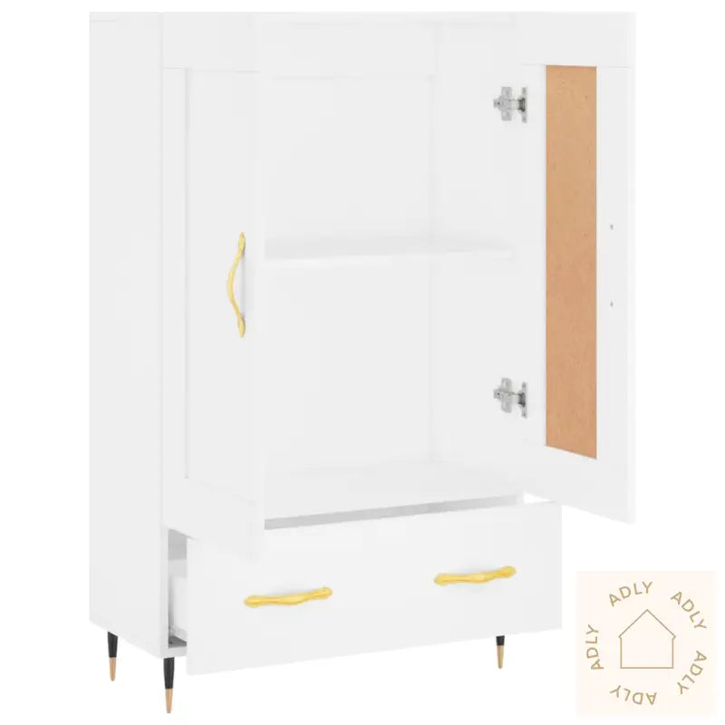 Highboard Hvit 69,5X31X115 Cm Konstruert Tre