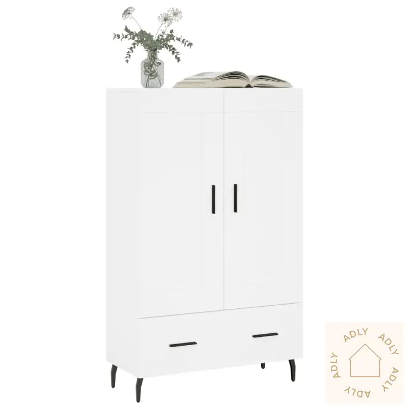 Highboard Hvit 69,5X31X115 Cm Konstruert Tre