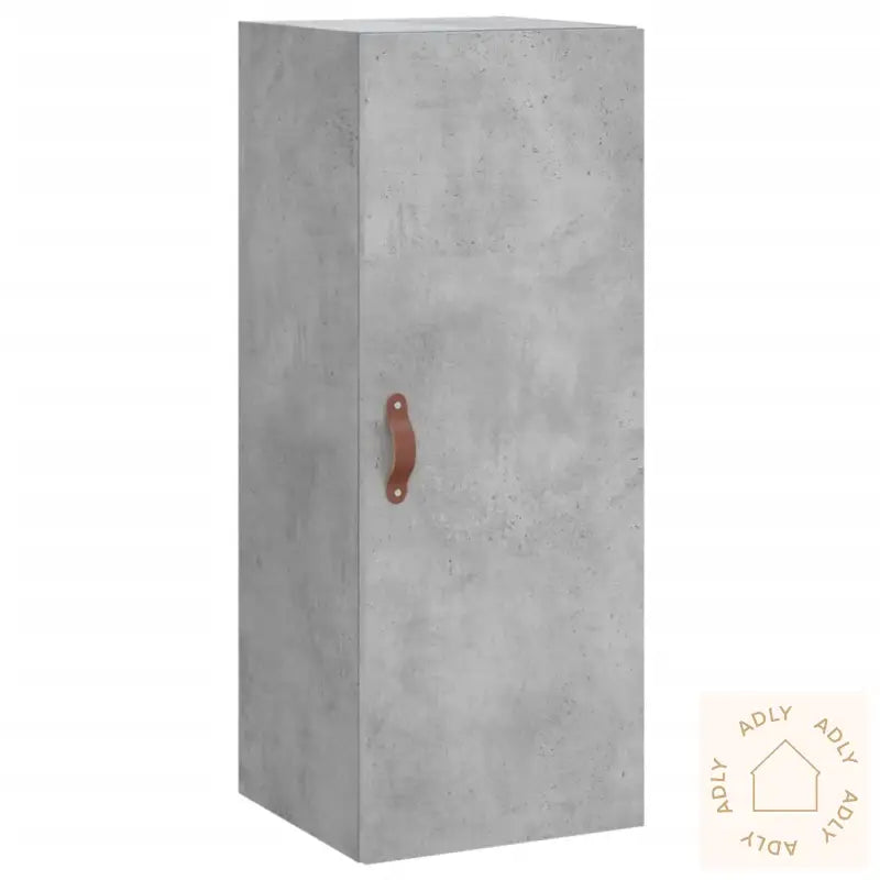 Highboard Betonggrå 34,5X34X180 Cm Konstruert Tre