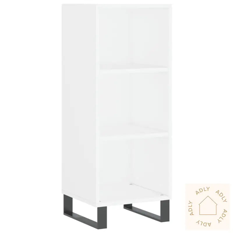 Highboard Hvit 34,5X34X180 Cm Konstruert Tre