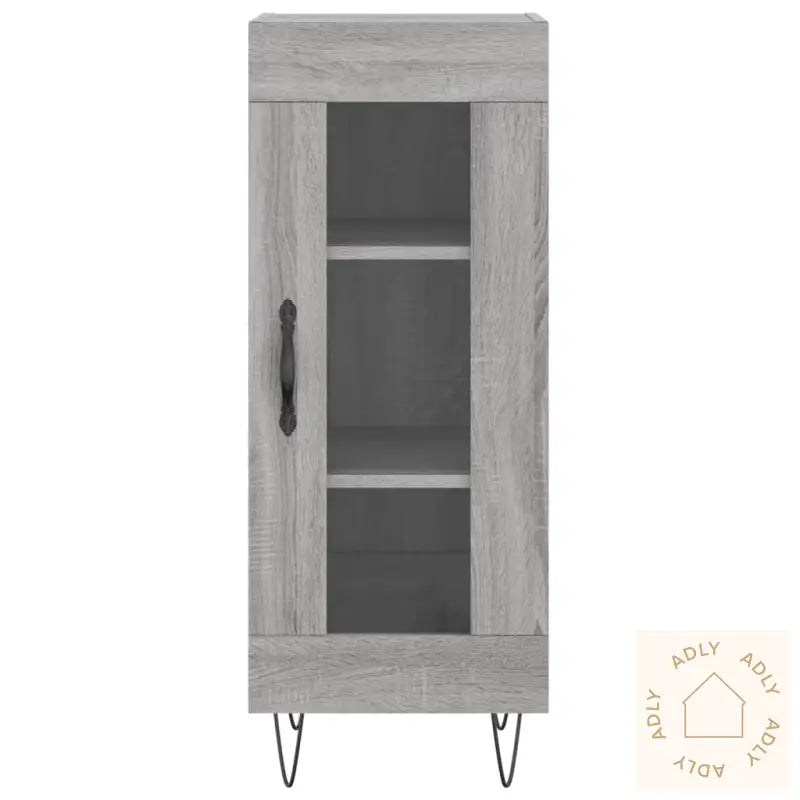 Highboard Grå Sonoma 34,5X34X180 Cm Konstruert Tre