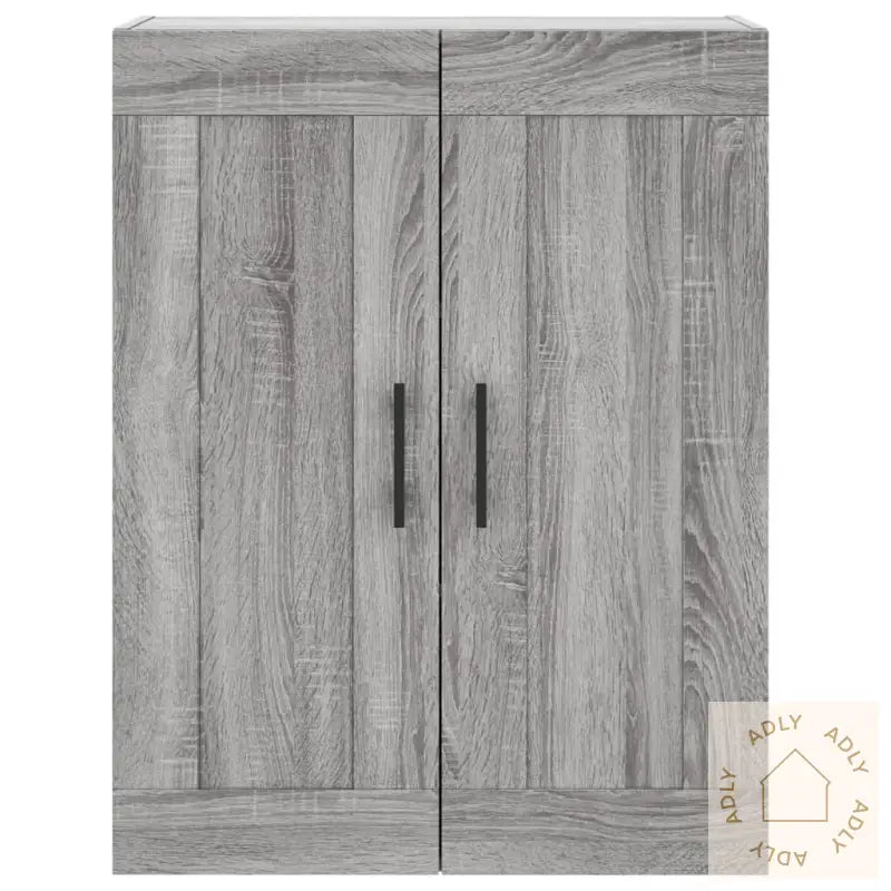 Highboard Grå Sonoma 69,5X34X180 Cm Konstruert Tre