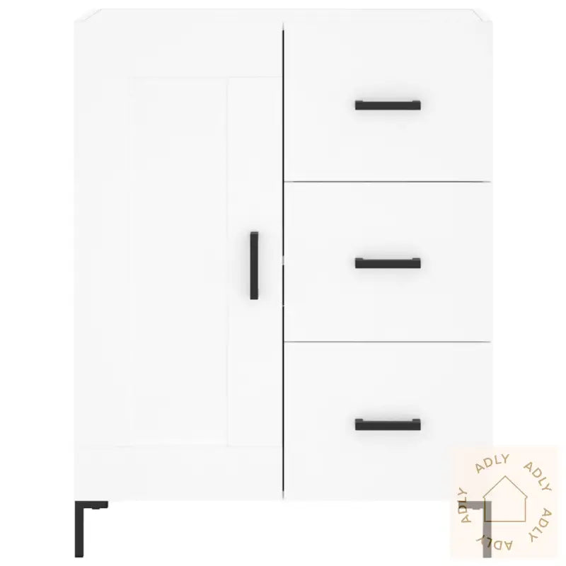 Highboard Hvit 69,5X34X180 Cm Konstruert Tre