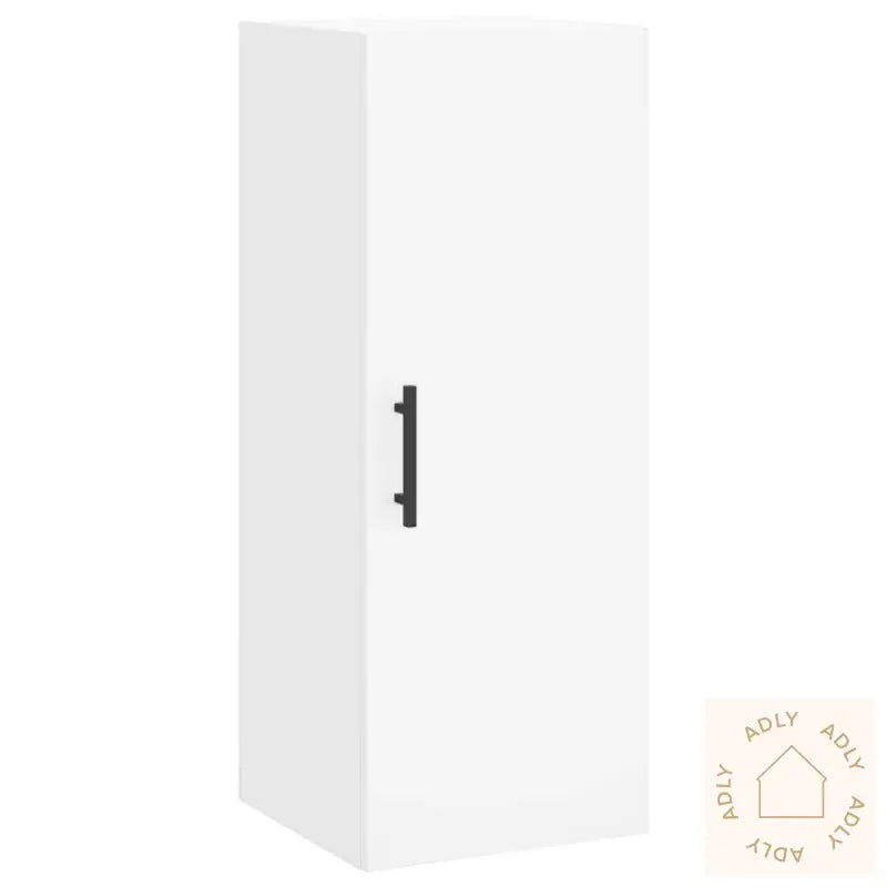 Highboard Hvit 34,5X34X180 Cm Konstruert Tre