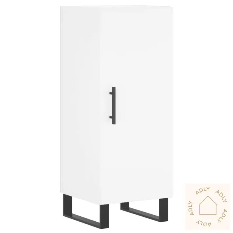 Highboard Hvit 34,5X34X180 Cm Konstruert Tre