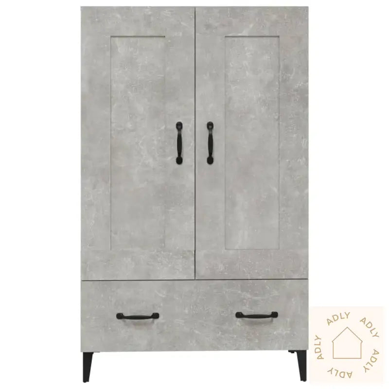 Highboard Betonggrå 70X31X115 Cm Konstruert Tre