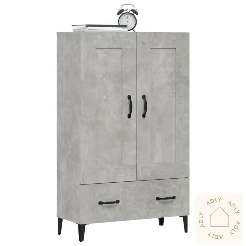 Highboard Betonggrå 70X31X115 Cm Konstruert Tre