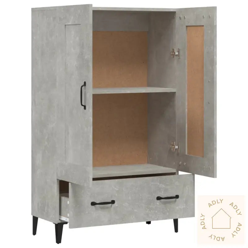 Highboard Betonggrå 70X31X115 Cm Konstruert Tre