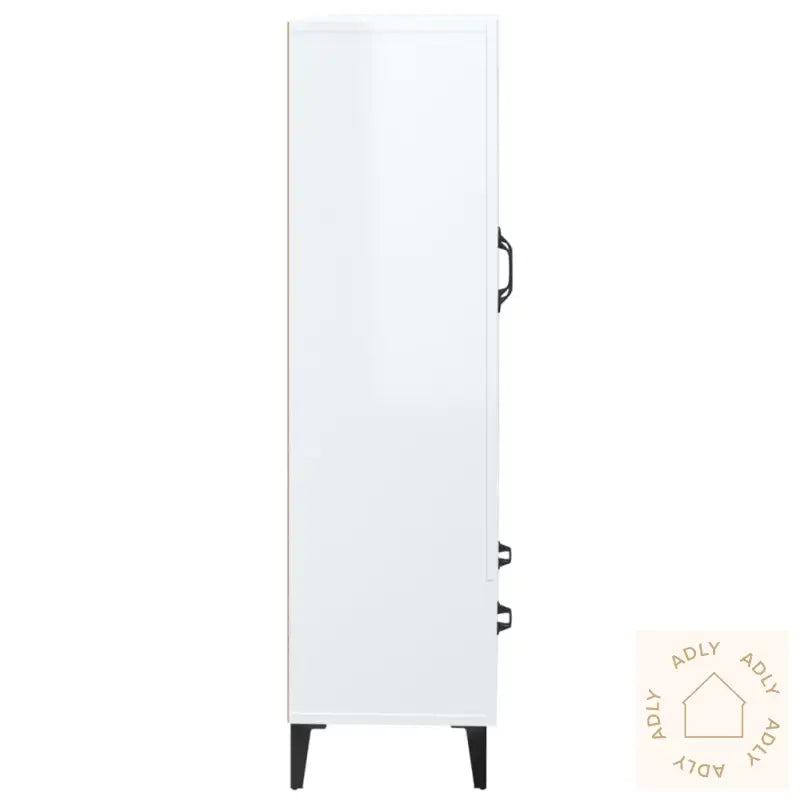 Highboard Høyglans Hvit 70X31X115 Cm Konstruert Tre