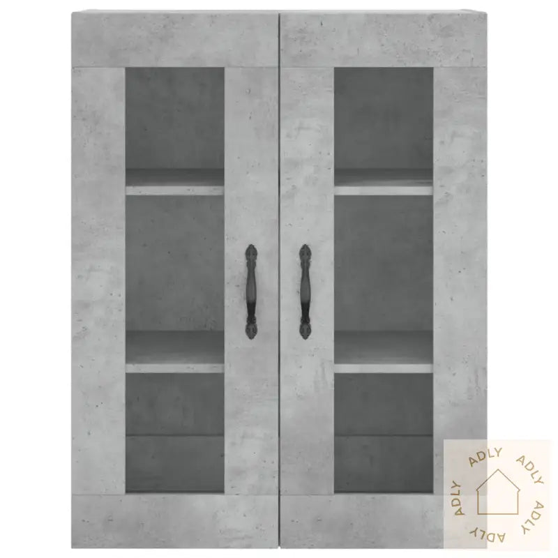 Highboard Betonggrå 69,5X34X180 Cm Konstruert Tre