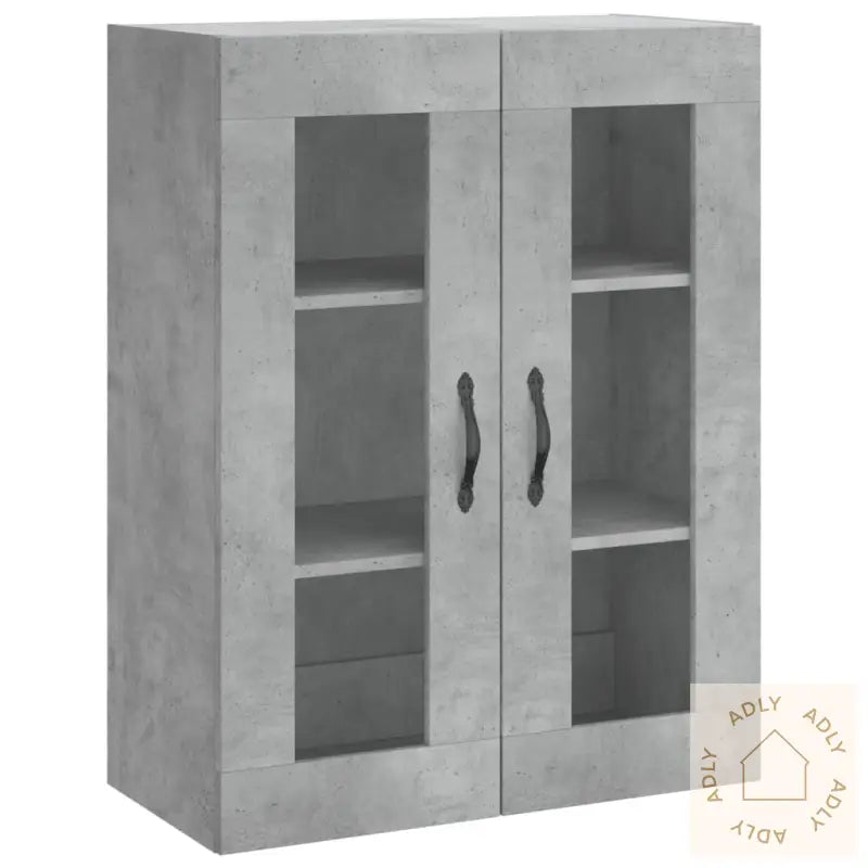 Highboard Betonggrå 69,5X34X180 Cm Konstruert Tre