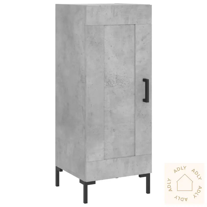 Highboard Betonggrå 34,5X34X180 Cm Konstruert Tre