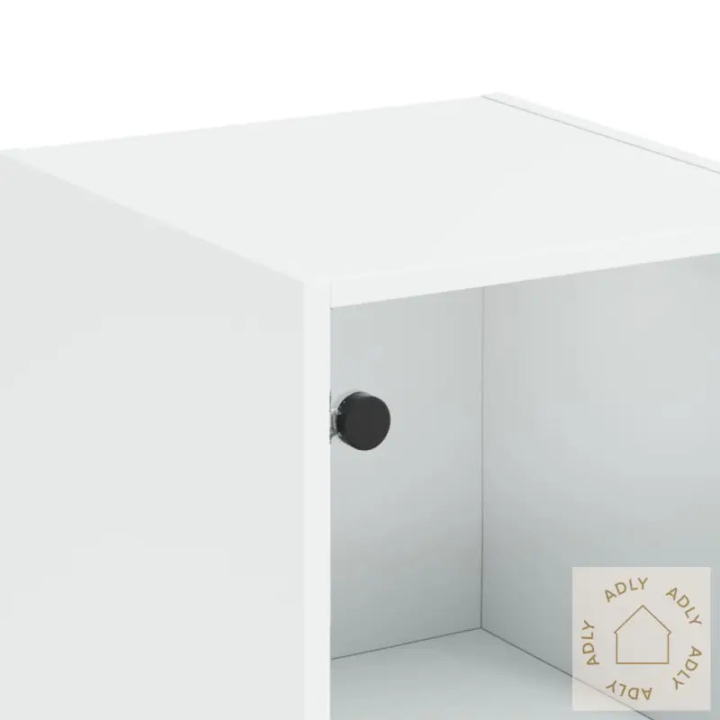 Highboard Med Glassdører Hvit 35X37X142 Cm