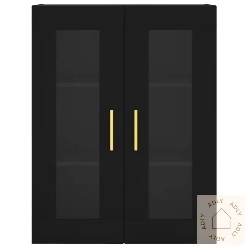 Highboard Svart 69,5X34X180 Cm Konstruert Tre
