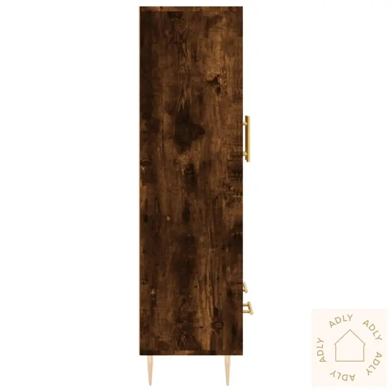 Highboard Røkt Eik 69,5X31X115 Cm Konstruert Tre