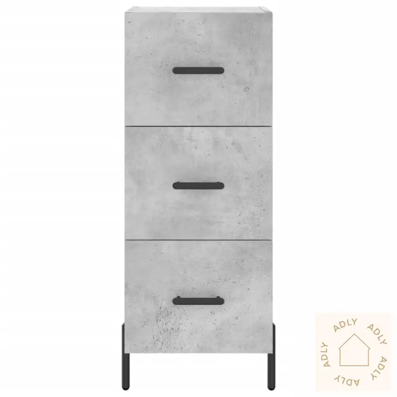 Highboard Betonggrå 34,5X34X180 Cm Konstruert Tre