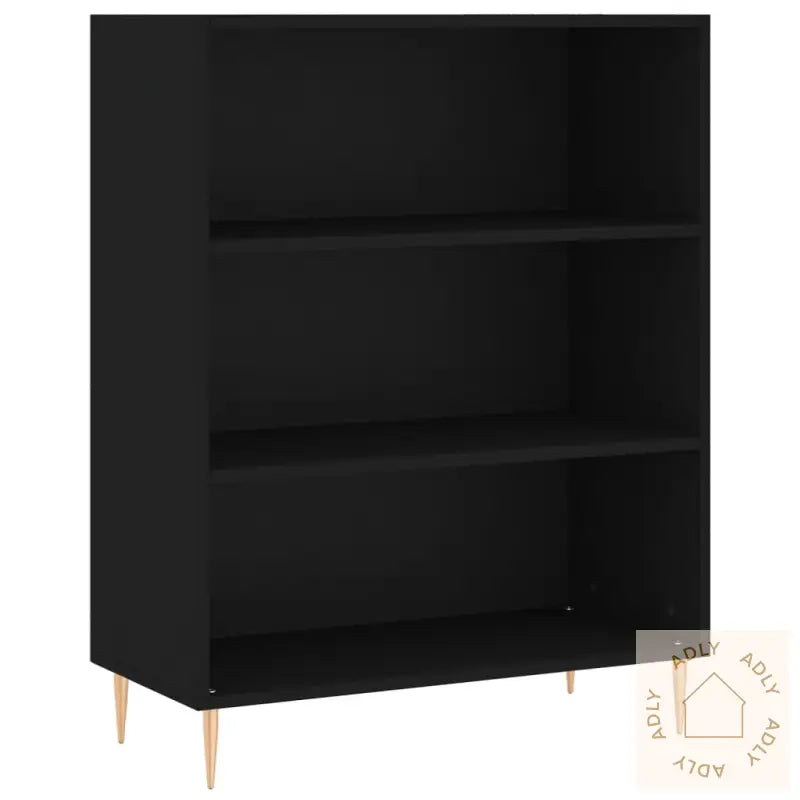 Highboard Svart 69,5X34X180 Cm Konstruert Tre