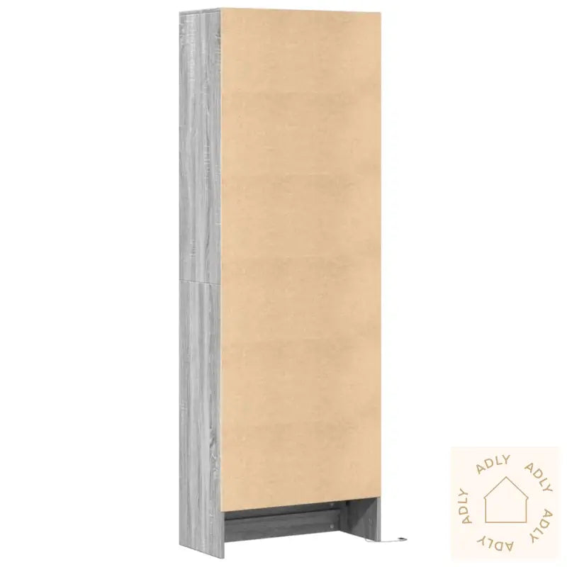 Garderobe Med Led Grå Sonoma 69X32,5X200 Cm Konstruert Tre