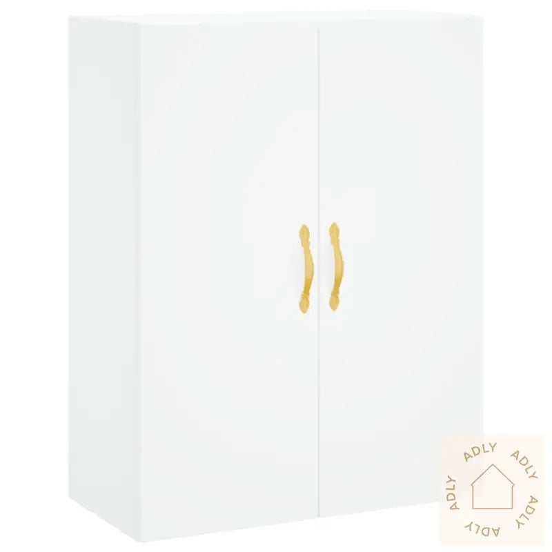 Highboard Hvit 69,5X34X180 Cm Konstruert Tre