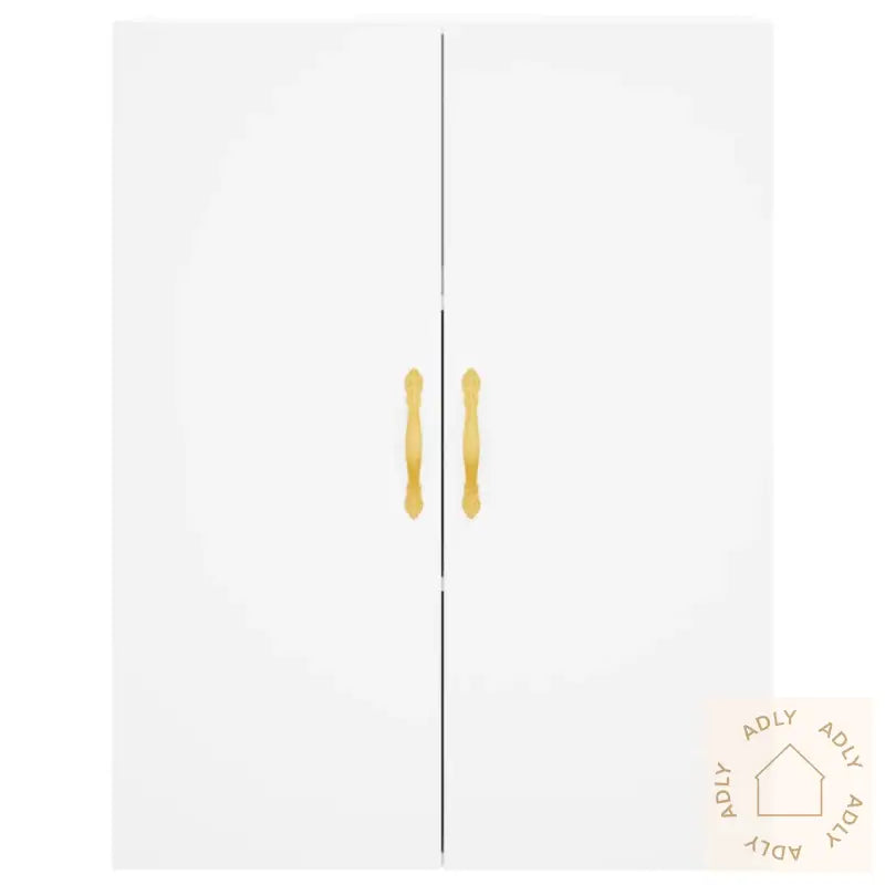 Highboard Hvit 69,5X34X180 Cm Konstruert Tre