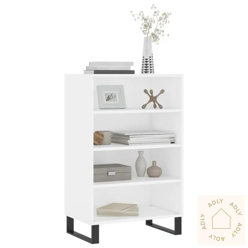 Highboard Hvit 57X35X90 Cm Konstruert Tre
