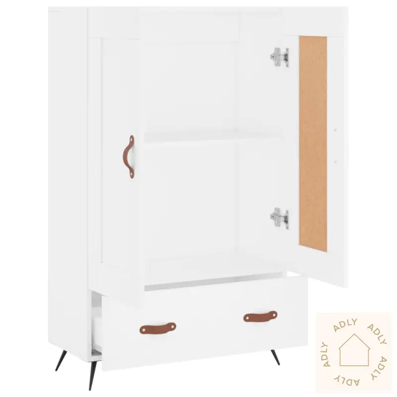 Highboard Hvit 69,5X31X115 Cm Konstruert Tre