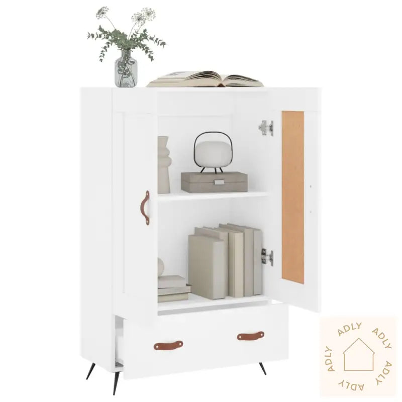 Highboard Hvit 69,5X31X115 Cm Konstruert Tre