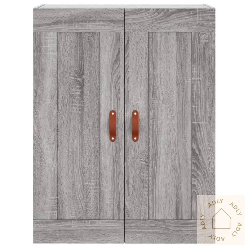 Highboard Grå Sonoma 69,5X34X180 Cm Konstruert Tre