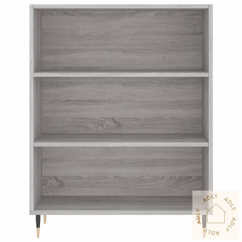 Highboard Grå Sonoma 69,5X34X180 Cm Konstruert Tre