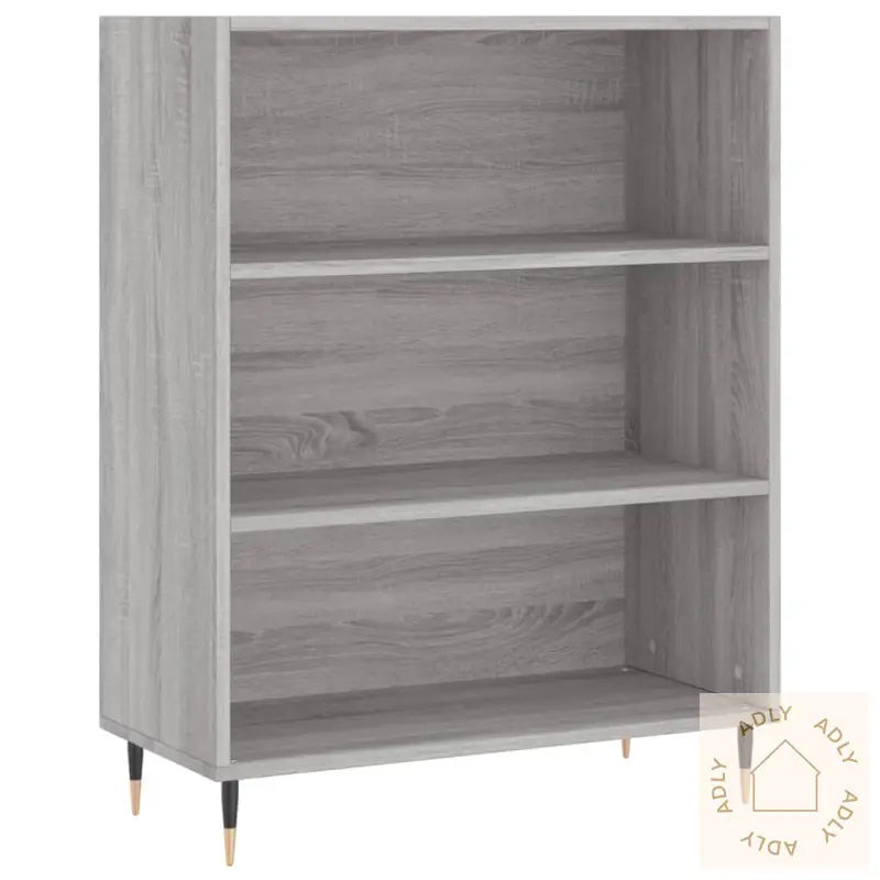 Highboard Grå Sonoma 69,5X34X180 Cm Konstruert Tre