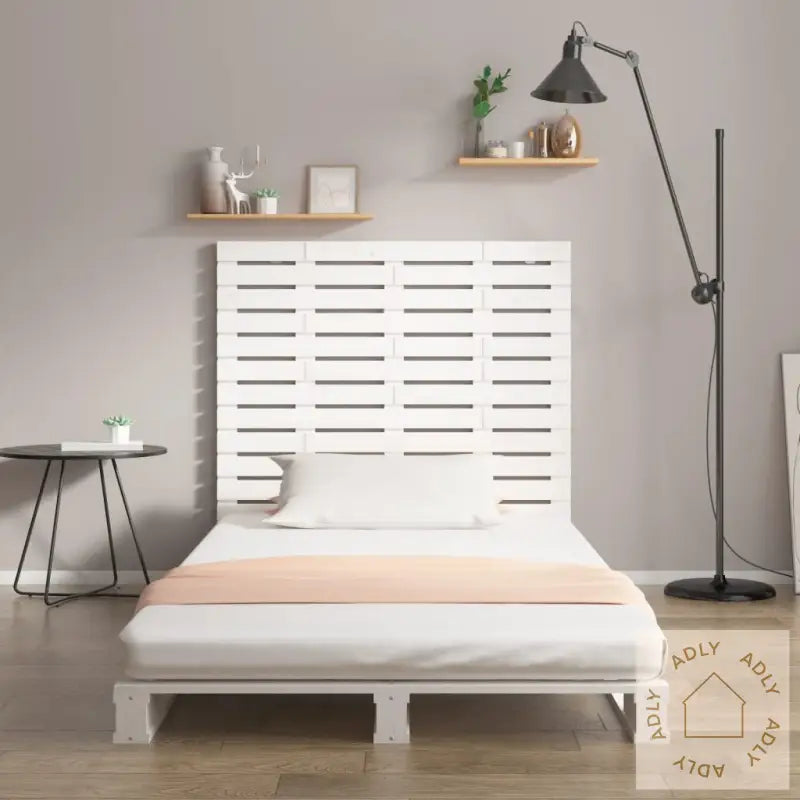 Veggmontert Sengegavl Hvit 126X3X91,5 Cm Heltre Furu