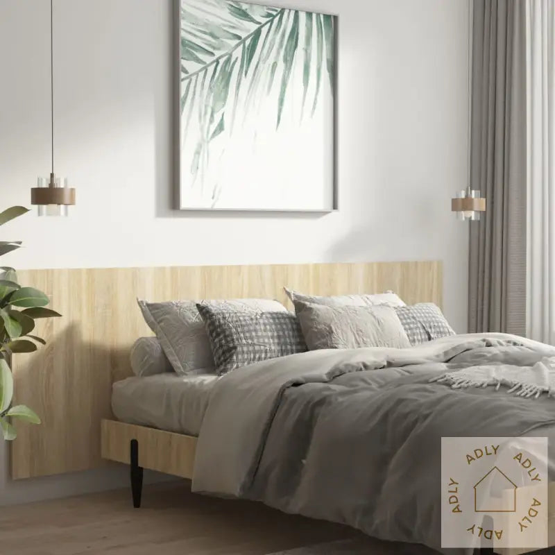 Veggmontert Sengegavl Sonoma Eik 240X1,5X80 Cm Konstruert Tre