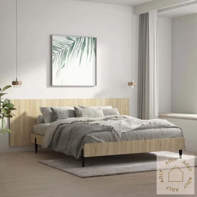 Veggmontert Sengegavl Sonoma Eik 240X1,5X80 Cm Konstruert Tre