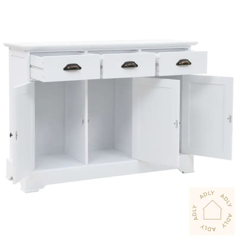 Skjenk Med 3 Dører Mdf Og Furu 105X35X77,5 Cm