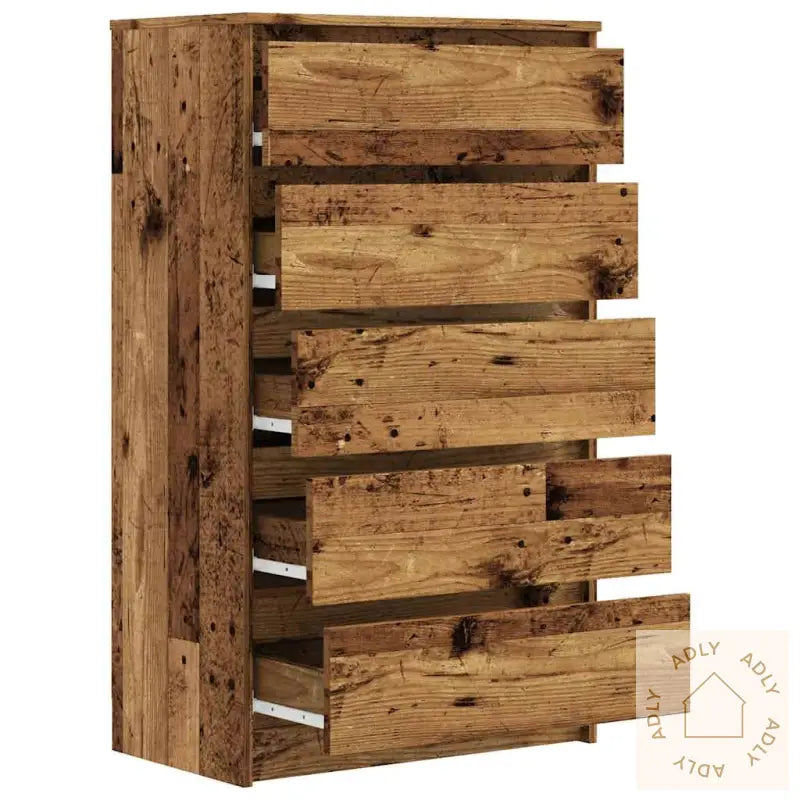 Kommode Gammelt Tre 60X36X103 Cm Konstruert Tre