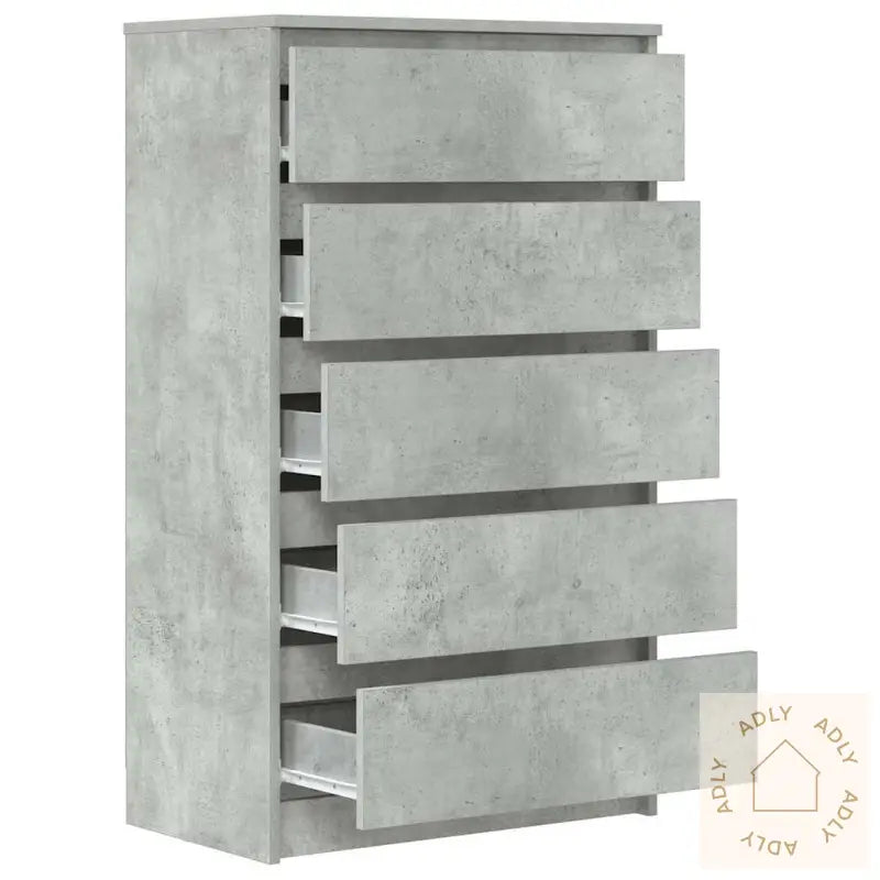 Kommode Betonggrå 60X36X103 Cm Konstruert Tre
