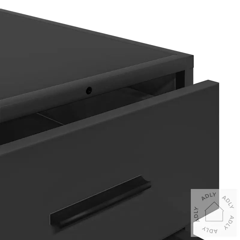 Kommode Svart 70X41X70 Cm Konstruert Tre