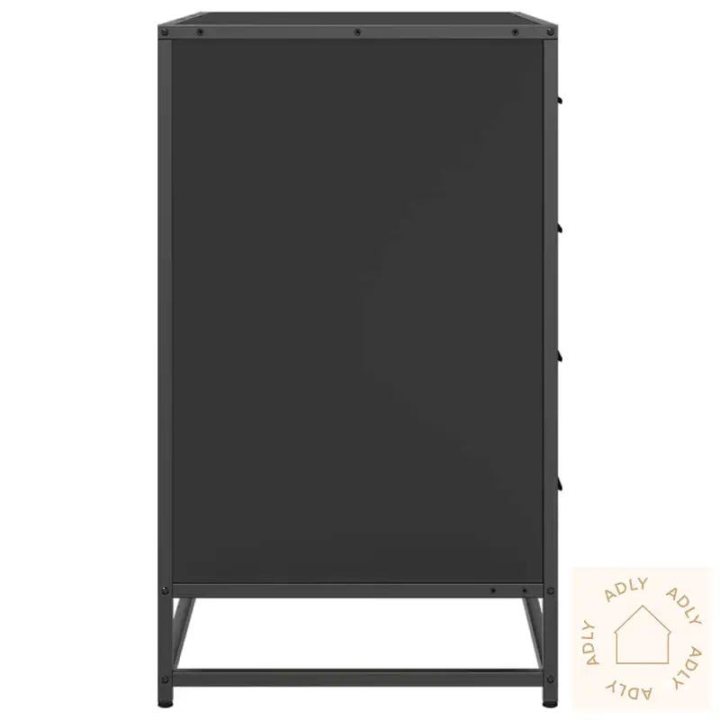 Kommode Svart 70X41X70 Cm Konstruert Tre