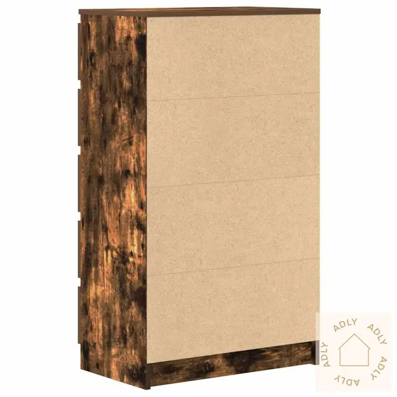 Kommode Røkt Eik 60X36X103 Cm Konstruert Tre