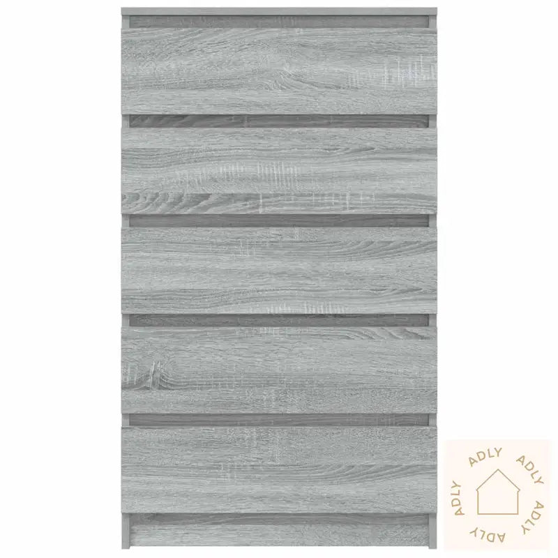 Kommode Grå Sonoma 60X36X103 Cm Konstruert Tre