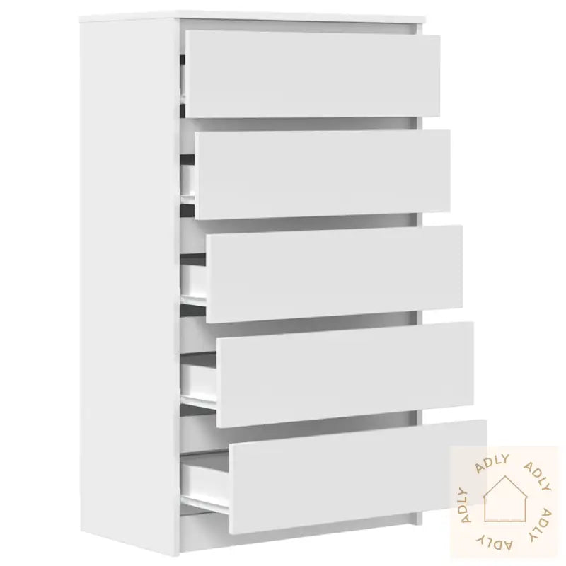 Kommode Hvit 60X36X103 Cm Konstruert Tre
